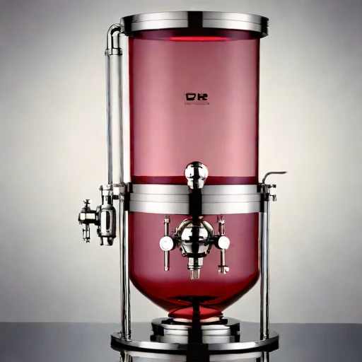 A salinity-gradient decanter, photographed against a plain background