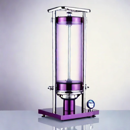 A salinity-gradient decanter, photographed against a plain background