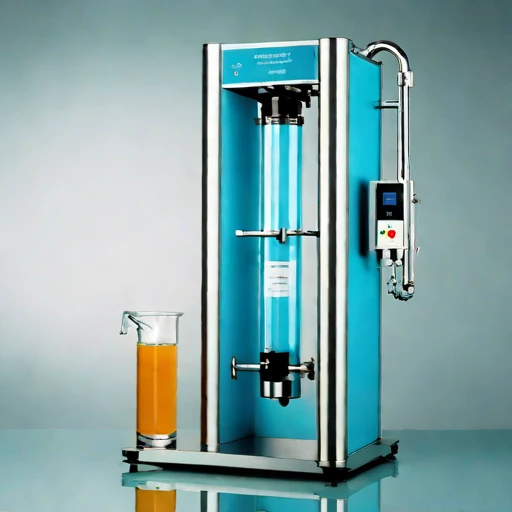 A salinity-gradient decanter, photographed against a plain background
