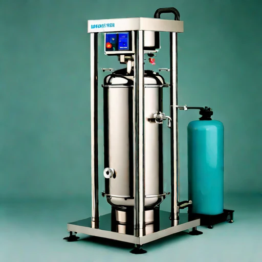 A salinity-gradient decanter, photographed against a plain background
