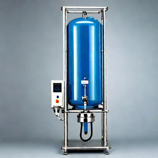 A salinity-gradient decanter, photographed against a plain background