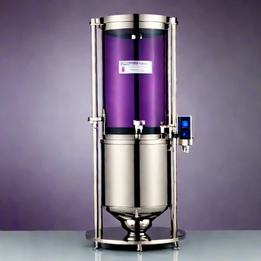 A salinity-gradient decanter, photographed against a plain background