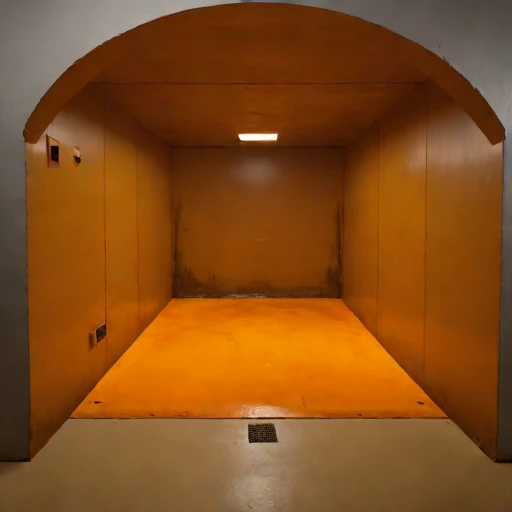 A squeezing-ground test pit, photographed against a plain background