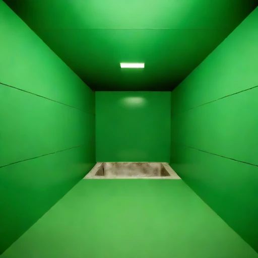 A squeezing-ground test pit, photographed against a plain background