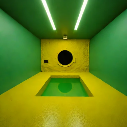 A squeezing-ground test pit, photographed against a plain background