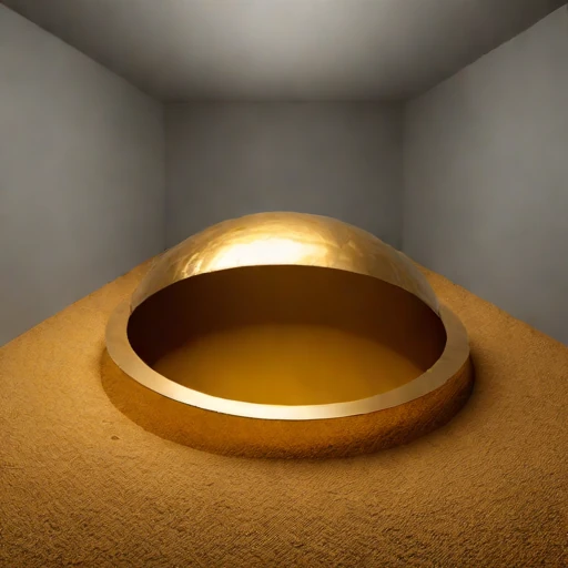 A squeezing-ground test pit, photographed against a plain background
