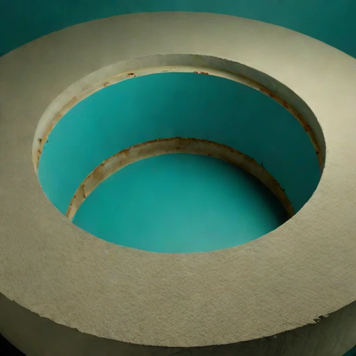 A squeezing-ground test pit, photographed against a plain background