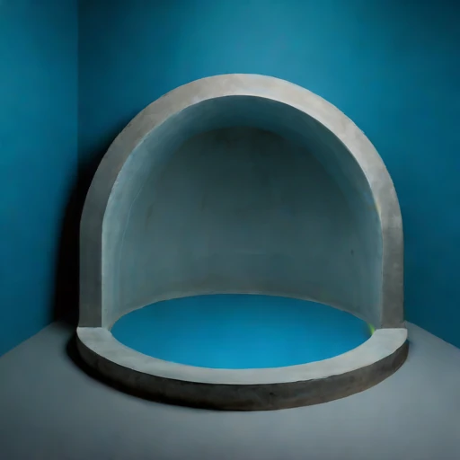 A squeezing-ground test pit, photographed against a plain background