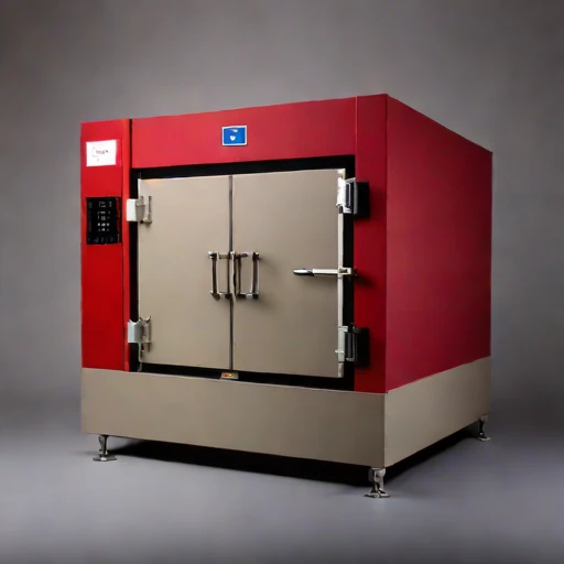 A spinodal-hold ageing oven, photographed against a plain background