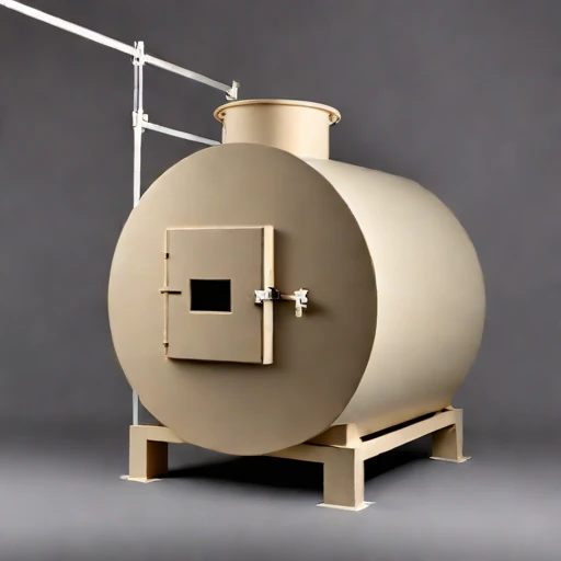 A scoria-lined bisque kiln, photographed against a plain background
