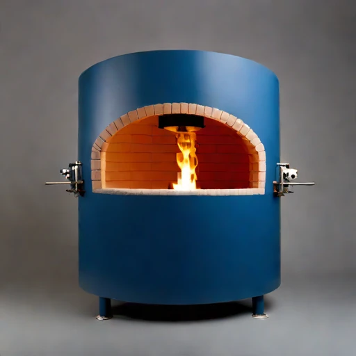 A scoria-lined bisque kiln, photographed against a plain background