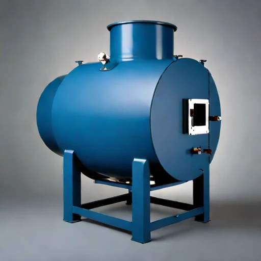 A silcrete-lined calciner drum, photographed against a plain background