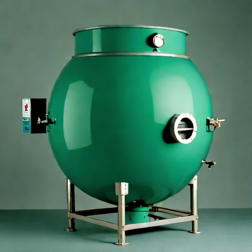 A silcrete-lined calciner drum, photographed against a plain background