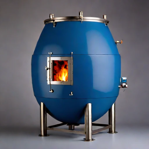 A silcrete-lined calciner drum, photographed against a plain background