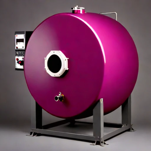 A silcrete-lined calciner drum, photographed against a plain background