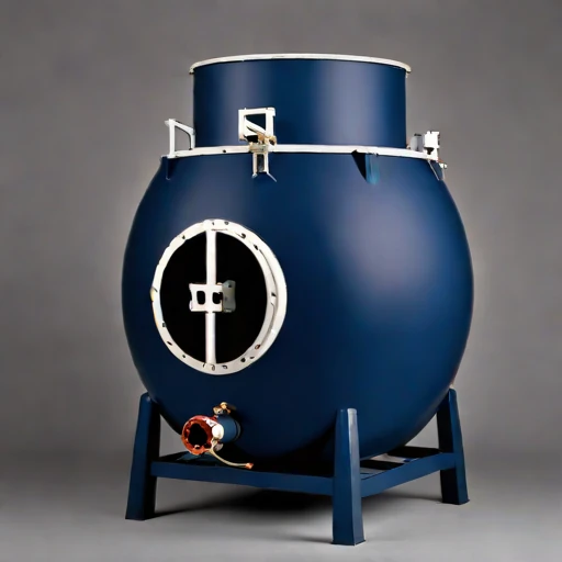 A silcrete-lined calciner drum, photographed against a plain background