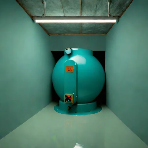 A sump-level pump bay, photographed against a plain background