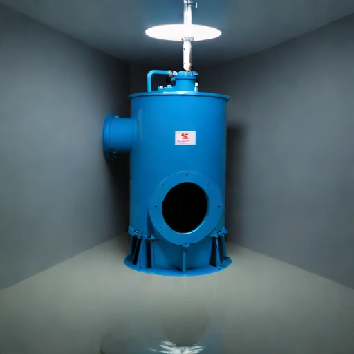 A sump-level pump bay, photographed against a plain background