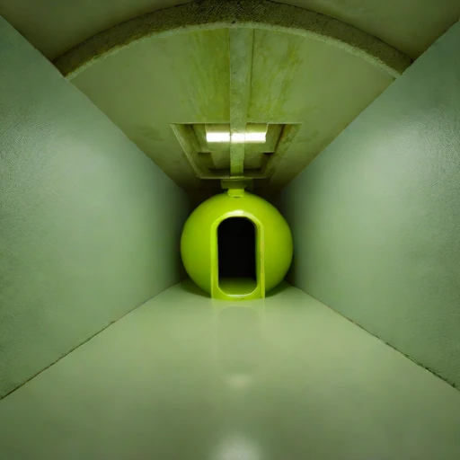 A sump-level pump bay, photographed against a plain background