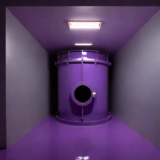 A sump-level pump bay, photographed against a plain background