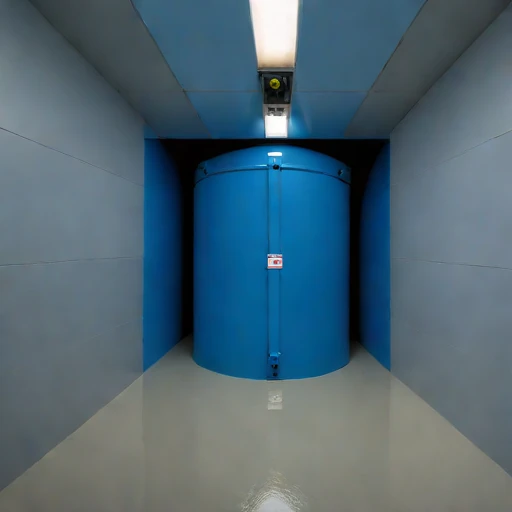 A sump-level pump bay, photographed against a plain background