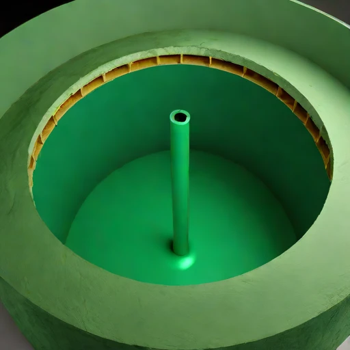 A sump-level pump bay, photographed against a plain background