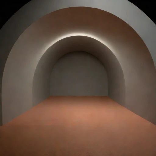 A shotcrete-lined studio vault, photographed against a plain background