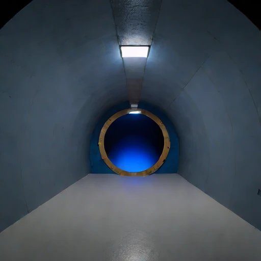A shotcrete-lined studio vault, photographed against a plain background