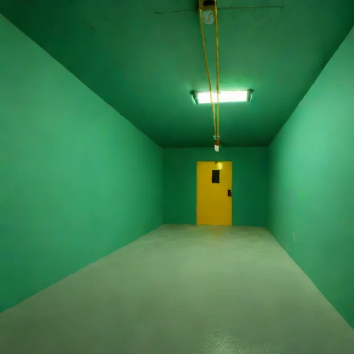 A shotcrete-lined studio vault, photographed against a plain background