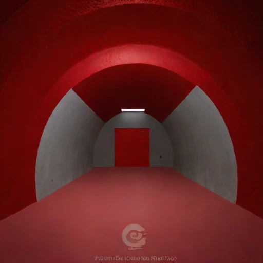 A shotcrete-lined studio vault, photographed against a plain background
