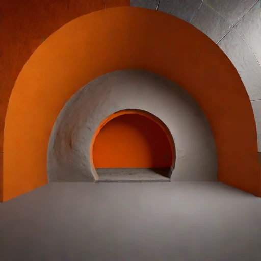 A shotcrete-lined studio vault, photographed against a plain background