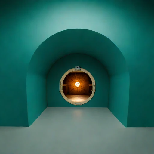 A shotcrete-lined studio vault, photographed against a plain background