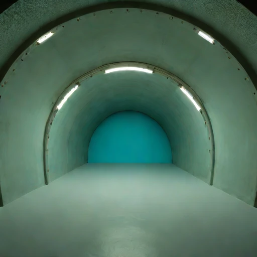 A shotcrete-lined studio vault, photographed against a plain background