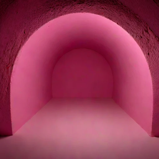 A shotcrete-lined studio vault, photographed against a plain background