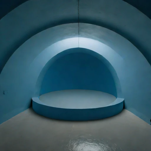A shotcrete-lined studio vault, photographed against a plain background