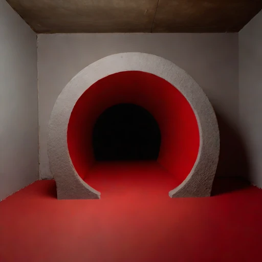 A shotcrete-lined studio vault, photographed against a plain background