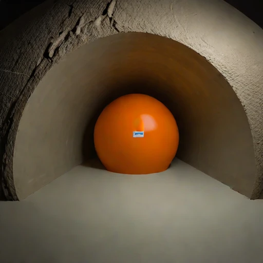 A shotcrete-lined studio vault, photographed against a plain background