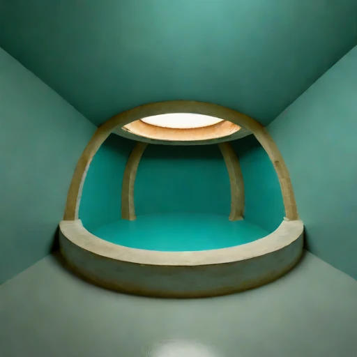 A shotcrete-lined studio vault, photographed against a plain background