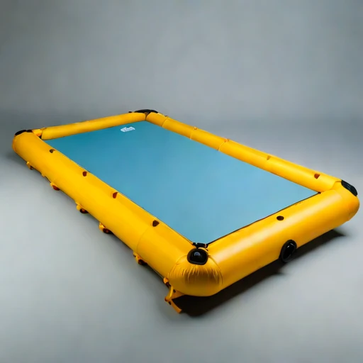 A sargassum-mat survey raft, photographed against a plain background