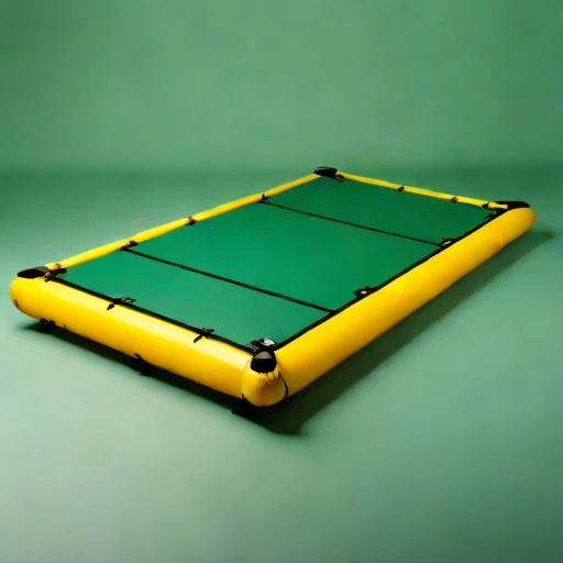 A sargassum-mat survey raft, photographed against a plain background