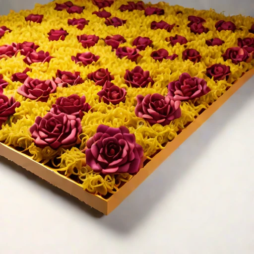 A sargassum-mat survey raft, photographed against a plain background