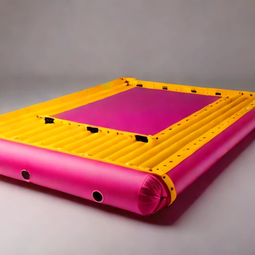 A sargassum-mat survey raft, photographed against a plain background