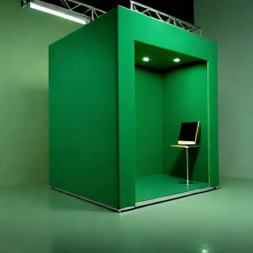 A subglacial-pressure listening room, photographed against a plain background