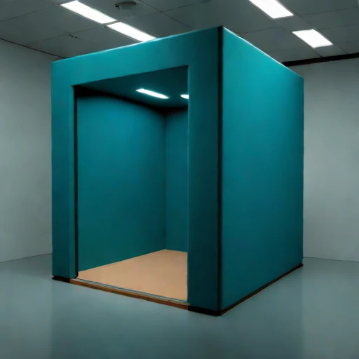 A subglacial-pressure listening room, photographed against a plain background