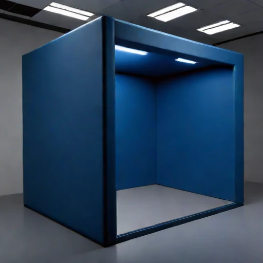 A subglacial-pressure listening room, photographed against a plain background