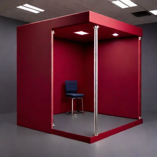 A subglacial-pressure listening room, photographed against a plain background