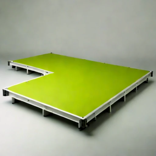 A supraglacial-pond viewing raft, photographed against a plain background