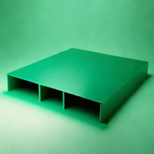 A supraglacial-pond viewing raft, photographed against a plain background