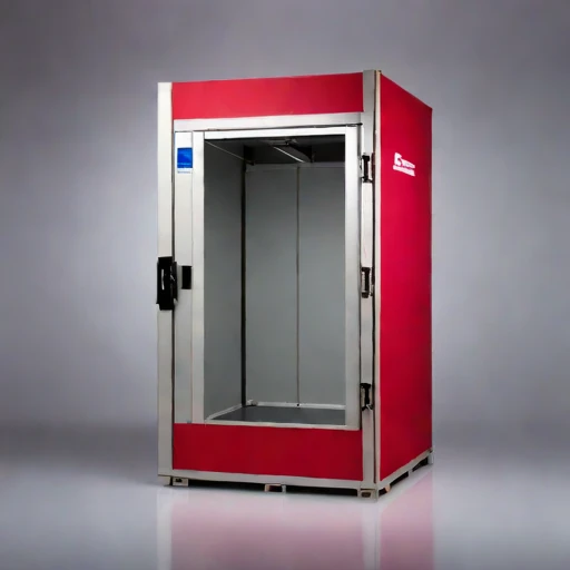 A sastrugi-shielded provision cache, photographed against a plain background