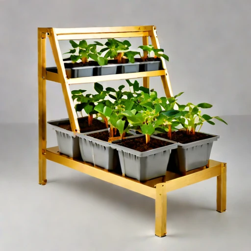 A solifluction-slope planter, photographed against a plain background